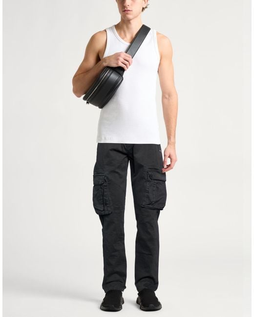 Berna Gray Pants Cotton, Elastane for men