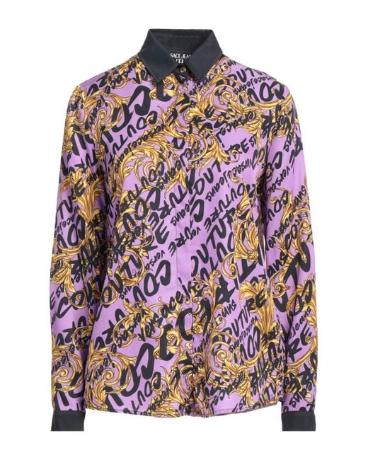 Versace Jeans Couture Purple Shirt Viscose