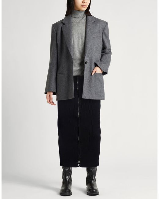 Sportmax Black Midi Skirt Viscose, Polyester, Polyamide, Elastane