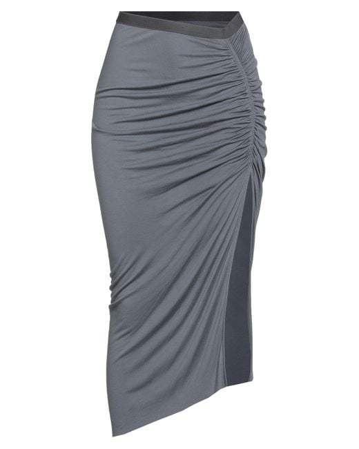 Rick Owens Gray Midi Skirt