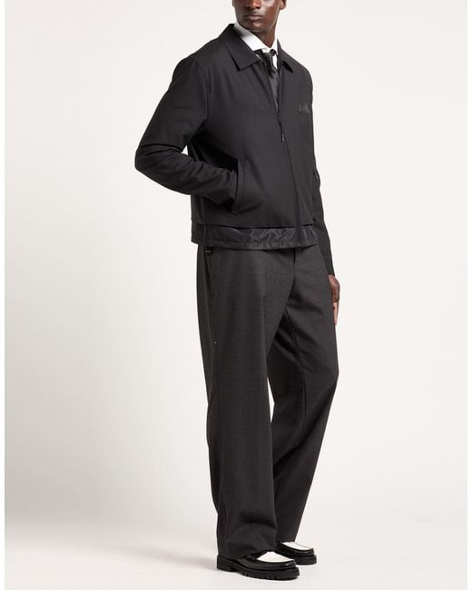 Dolce & Gabbana Black Jacket Wool, Polyester, Polyamide, Elastane for men