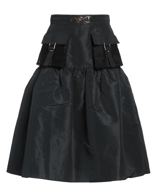Elisabetta Franchi Black Midi-Rock