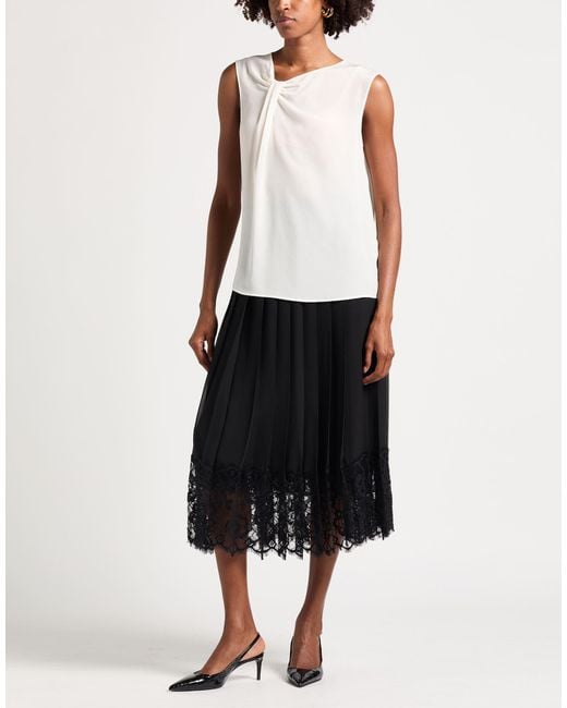 Patrizia Pepe White Ivory Top Silk