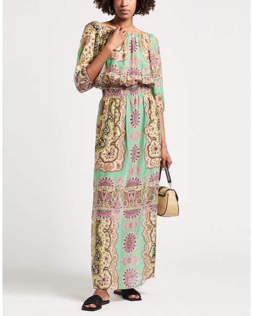 Miss Bikini Metallic Maxi Dress Cotton, Silk