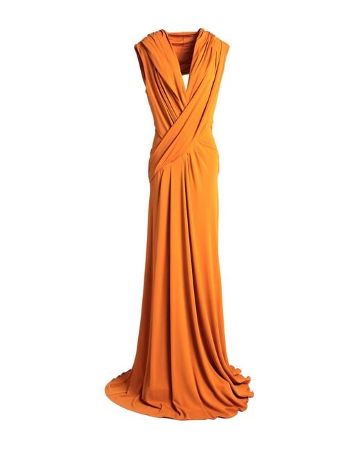 Alberta Ferretti Orange Maxi Dress