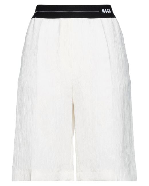 MSGM White Shorts & Bermuda Shorts