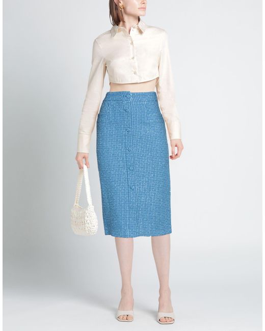 Pinko Blue Midi Skirt
