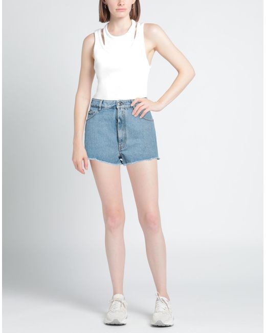 Gcds Blue Denim Shorts