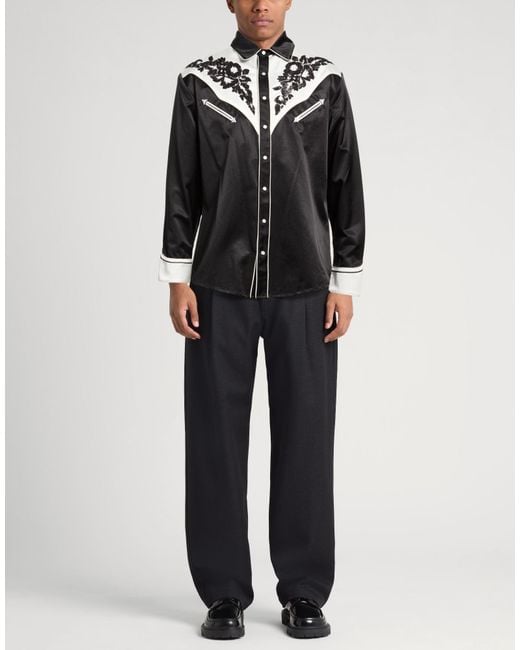 KENZO Black Shirt Cotton, Rayon for men