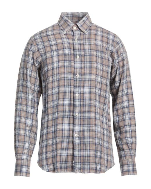 Canali Gray Midnight Shirt Linen for men