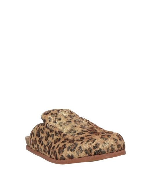Emanuélle Vee Brown Sand Mules & Clogs Leather