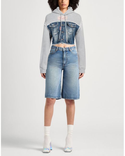 DSquared² Blue Sweatshirt Cotton, Elastane