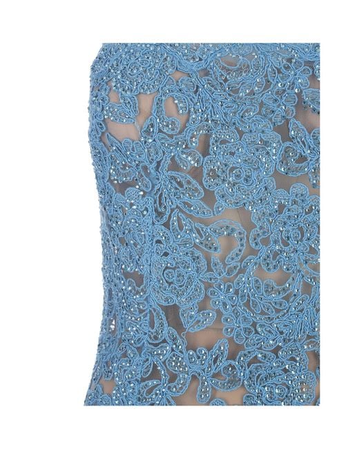 Ermanno Scervino Blue Midi-Kleid