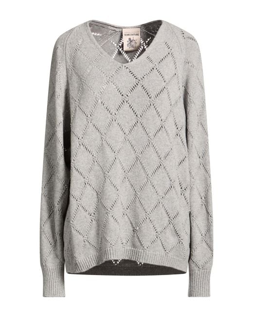 Semicouture Gray Sweater Cashmere, Polyamide