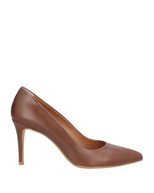 Albano Brown Pumps Leather