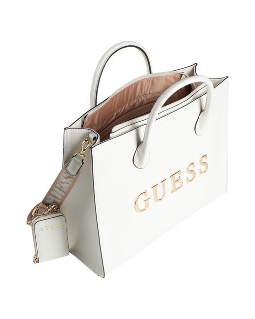 Guess White Handbag Polyurethane