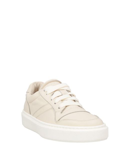 Doucal's Natural Cream Sneakers Calfskin