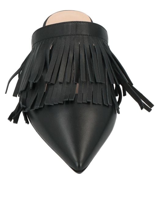 PROSPERINE® Black Mules & Clogs Soft Leather