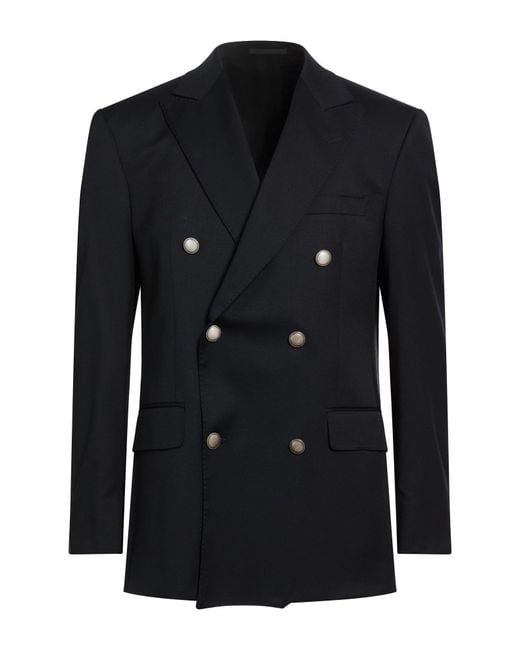 Paul & Shark Black Midnight Blazer Virgin Wool for men