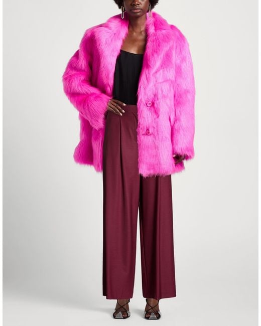Ottod'Ame Red Burgundy Pants Polyester, Virgin Wool, Elastane