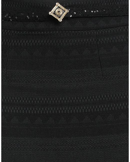 Roberto Cavalli Black Midi Skirt Wool, Polyester, Elastane