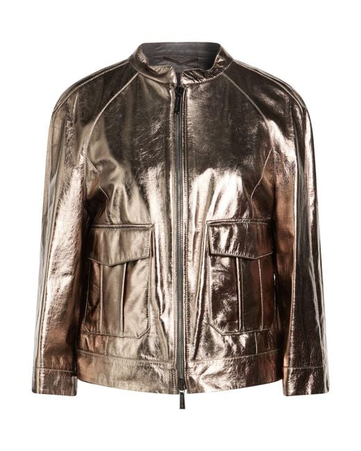 Moorer Brown Jacket Leather