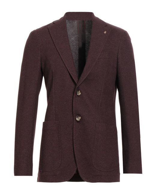 Sartoria Latorre Brown Blazer Cotton, Wool for men
