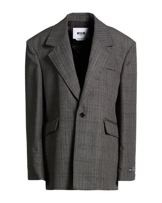 MSGM Black Blazer Virgin Wool