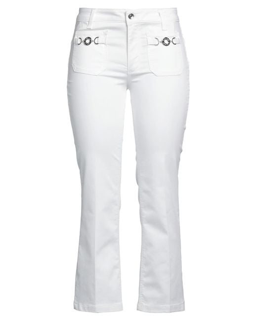 Liu Jo White Pants Cotton, Polyester, Elastane