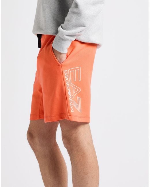 EA7 Orange Shorts & Bermuda Shorts Cotton, Elastane for men