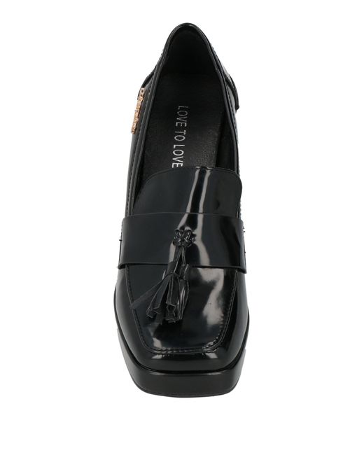 Gai Mattiolo Black Love To Love Loafers Textile Fibers
