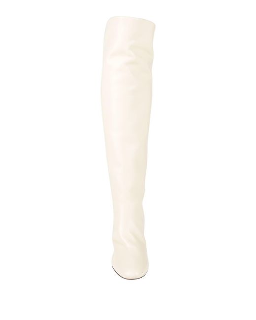 Skorpios White Boot Leather