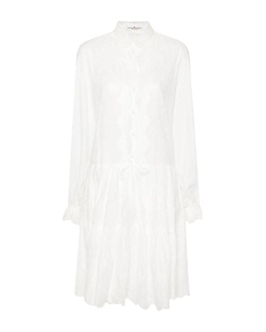 Ermanno Scervino White Midi-Kleid