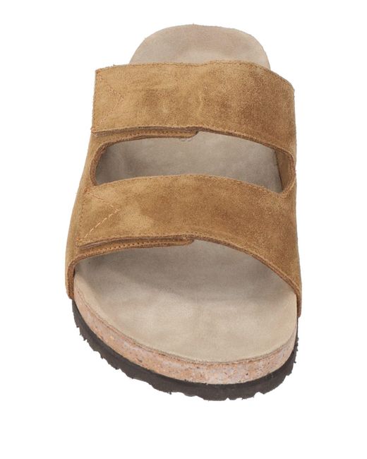 SELECTED White Camel Sandals Leather for men
