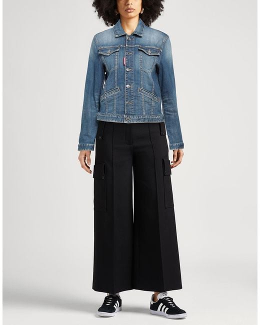 DSquared² Blue Denim Outerwear Cotton, Elastane