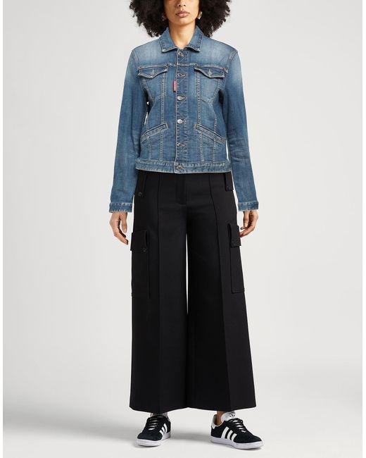 DSquared² Blue Denim Outerwear Cotton, Elastane