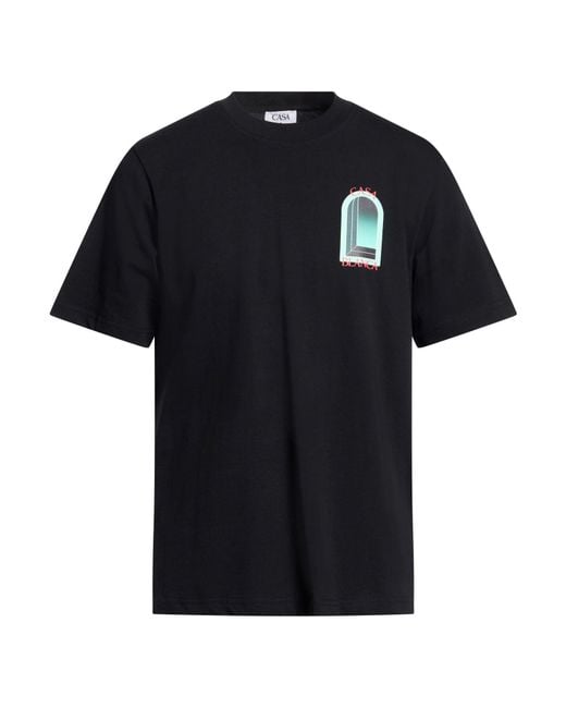Casablanca Black T-Shirt Organic Cotton for men