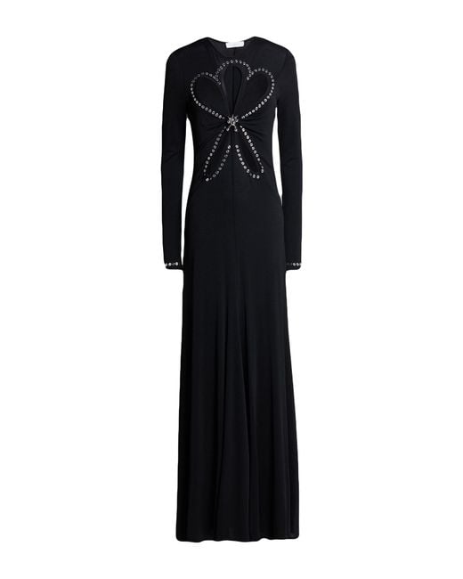 Rabanne Black Maxi Dress Viscose, Polyamide, Elastane