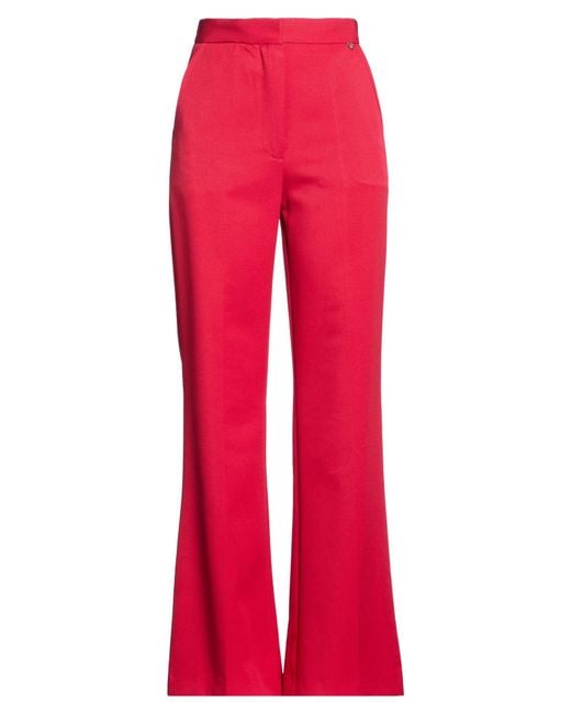LE SARTE DEL SOLE Red Pants Polyester, Elastane