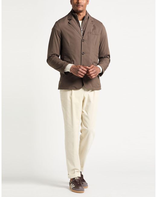 Moorer Brown Jacket Polyamide, Polyester for men