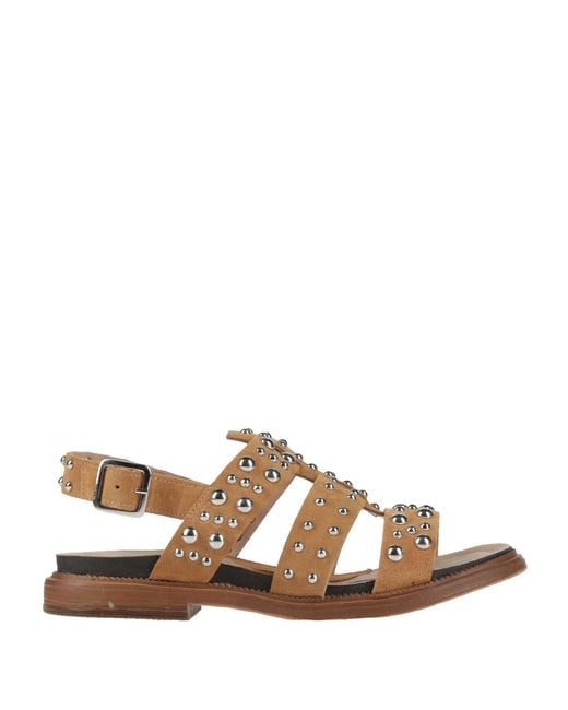 Fabbrica Dei Colli Brown Camel Sandals Leather
