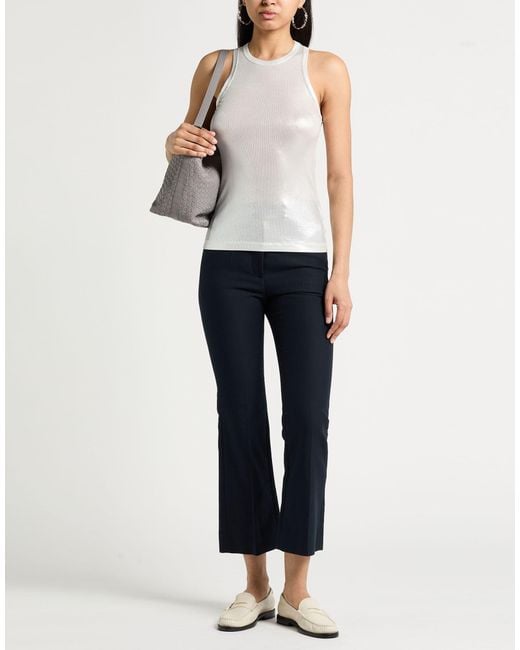 Peserico White Tank Top Viscose, Elastane