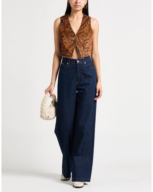 Etro Brown Tailored Vests