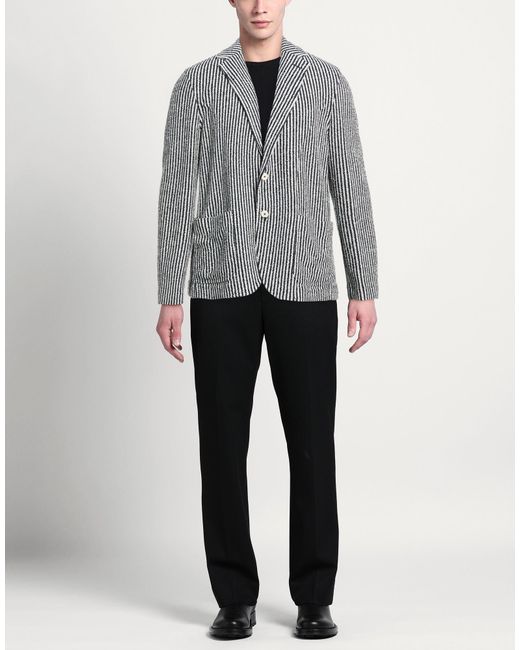 Circolo 1901 Gray Midnight Blazer Cotton, Polyester for men