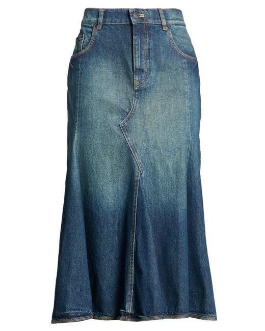 Marc Jacobs Blue Denim Skirt Cotton