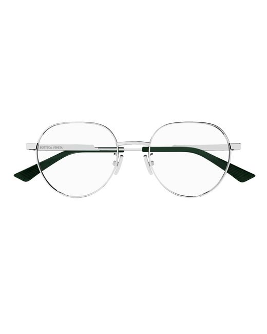 Monture de lunettes Bottega Veneta en coloris Metallic