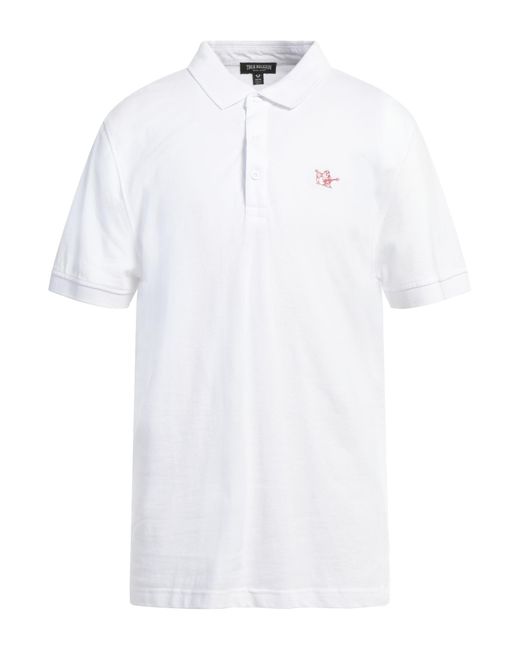 True Religion White Polo Shirt Cotton for men
