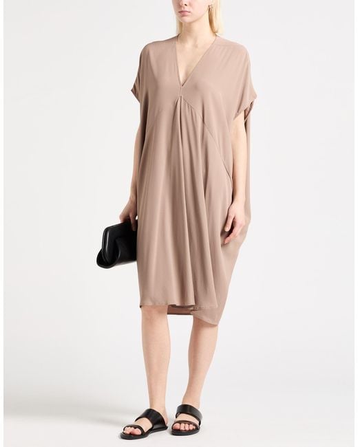 Rick Owens Brown Midi Dress