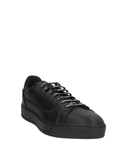 ARMANI EXCHANGE Black Sneakers Leather for men