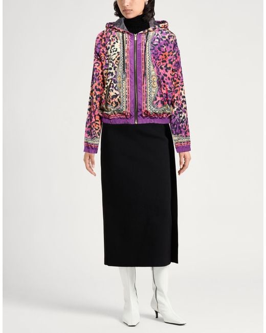 Just Cavalli Red Mauve Jacket Polyester